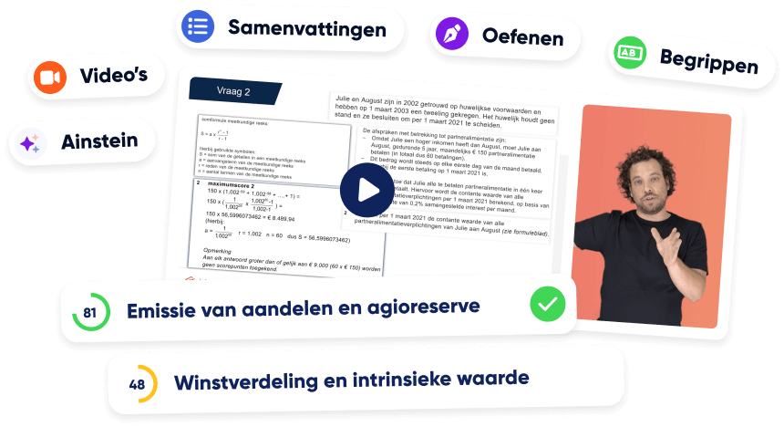 Voorbeeld van examentraining bedrijfseconomie. Optimaal bedrijfseconomie oefenen.